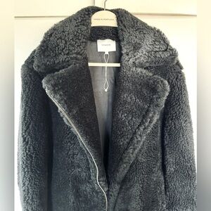 Vince Women’s Black Shearling Jacket-Small